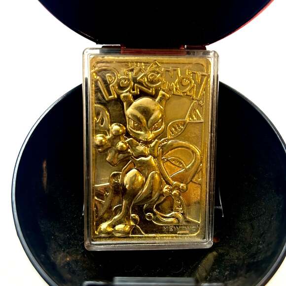 1999 Mewtwo Pokemon 24K Gold Plated Trading card Limited Edition Burger King - Picture 1 of 2